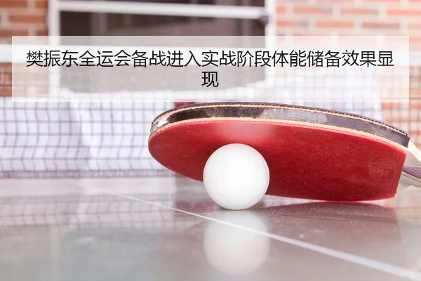 樊振东全运会备战进入实战阶段体能储备效果显现